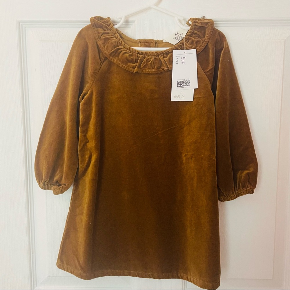 NWT H&M Girls Velvet Dress